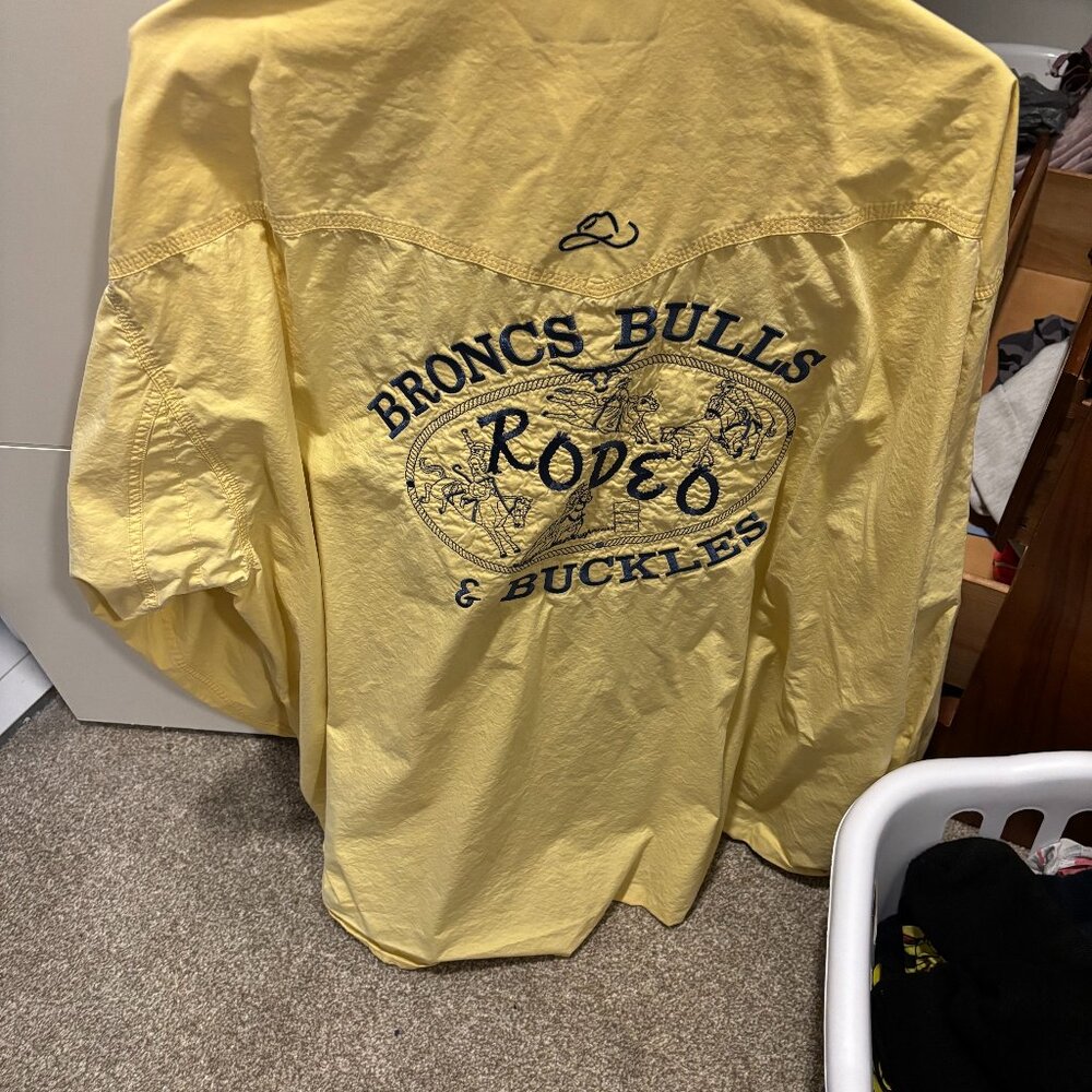 Extremely rare and unique Rodeo contestant shirt